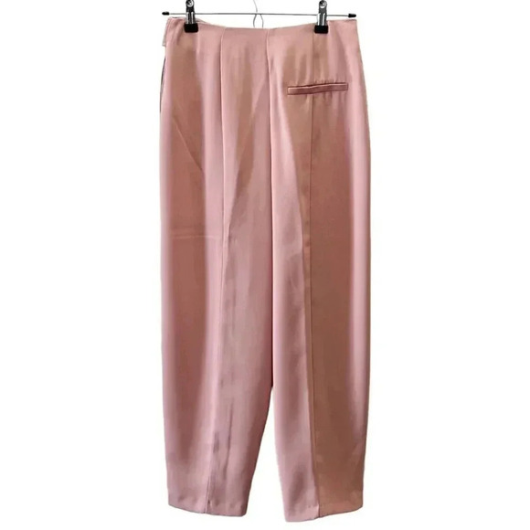 Topshop Trousers High Waisted Tapered  Leg Dress Pants Blush Pink Size 4 NWT - Picture 2 of 16